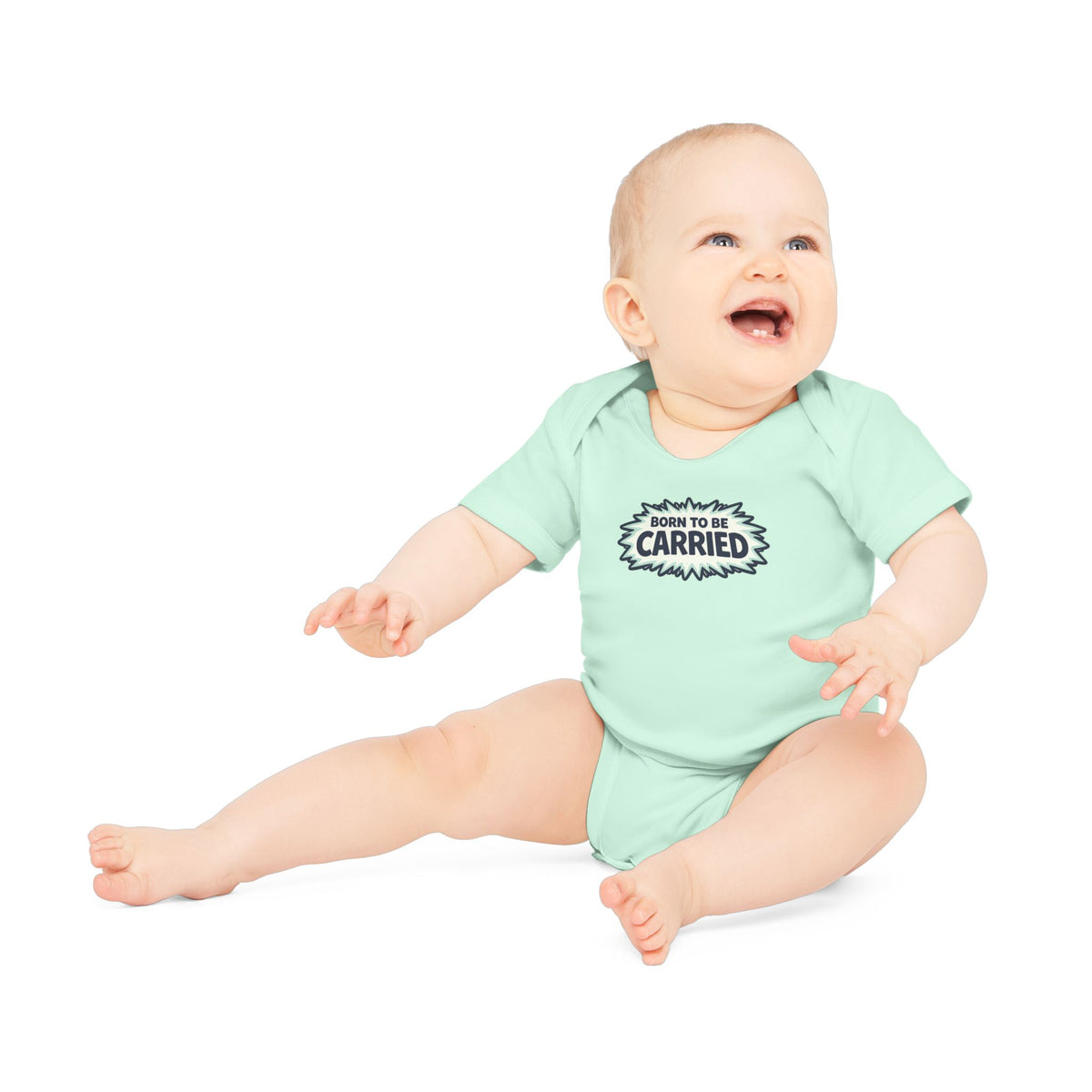 Born to Be Carried Baby Bodysuit — Organic Short Sleeve Infant Onesie