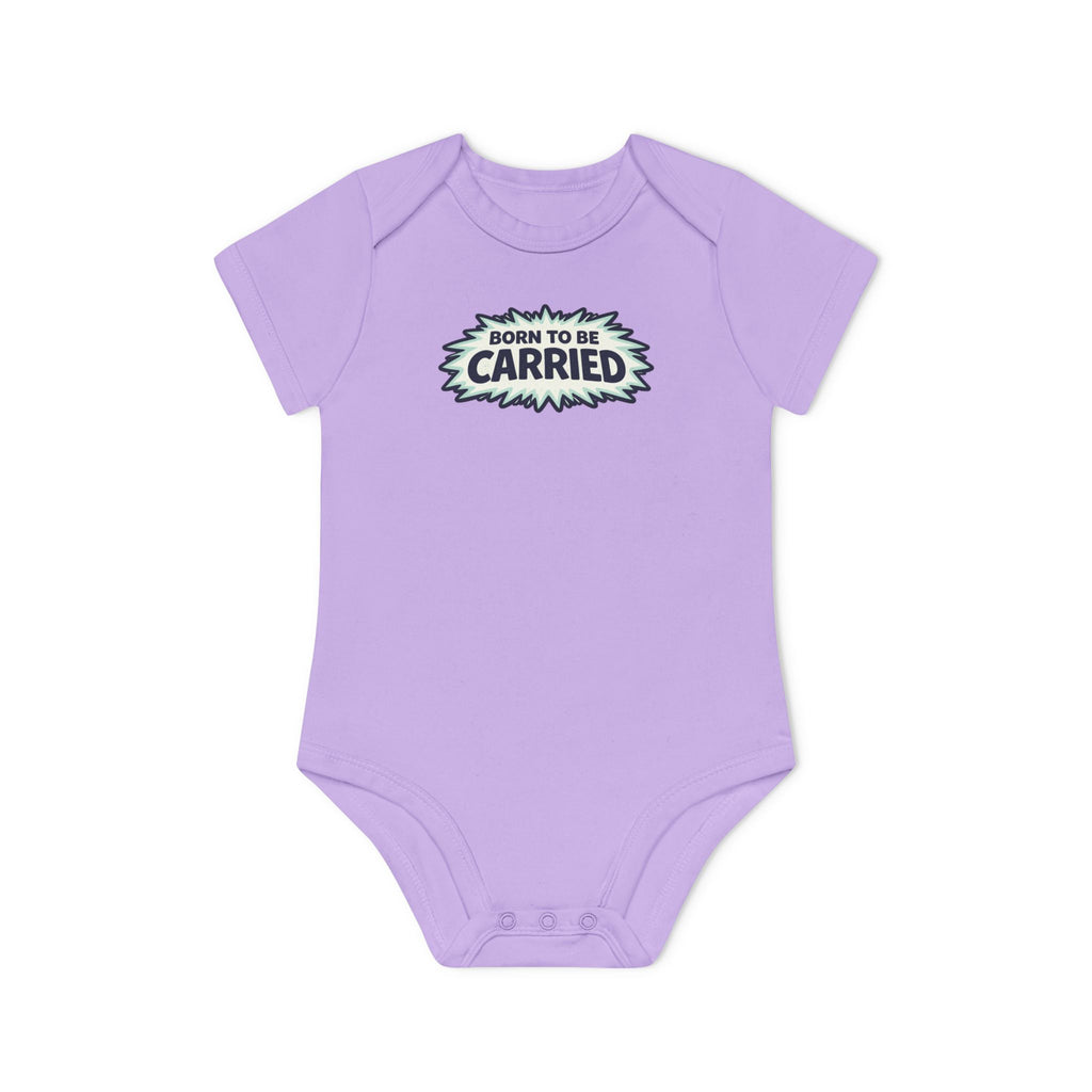 Born to Be Carried Baby Bodysuit — Organic Short Sleeve Infant Onesie