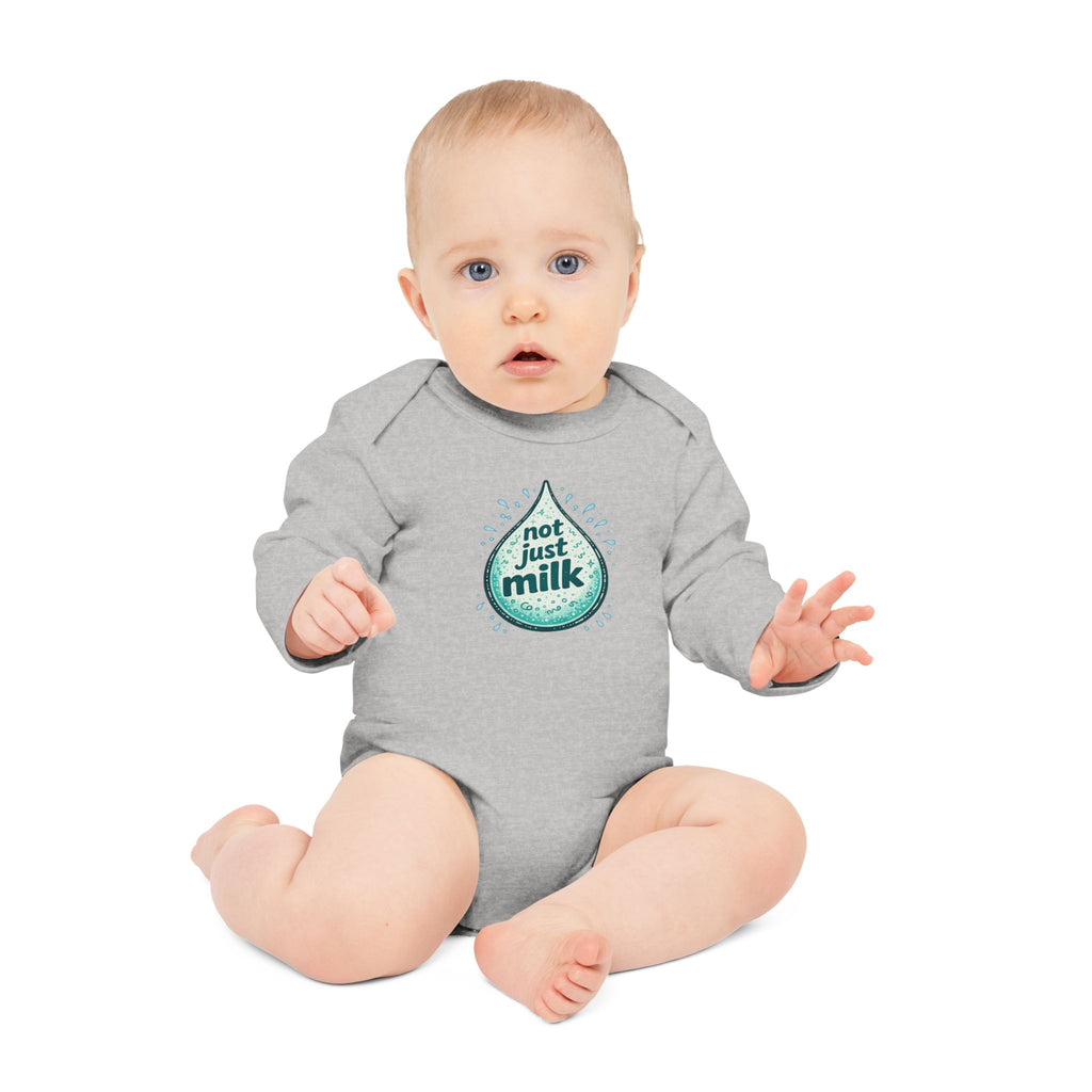 Organic Onesie - "Not Just Milk" Baby Long-Sleeve Organic Bodysuit
