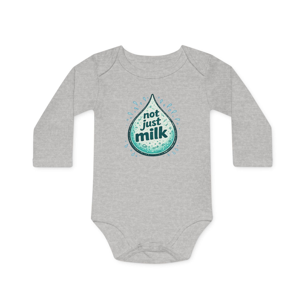 Organic Onesie - "Not Just Milk" Baby Long-Sleeve Organic Bodysuit