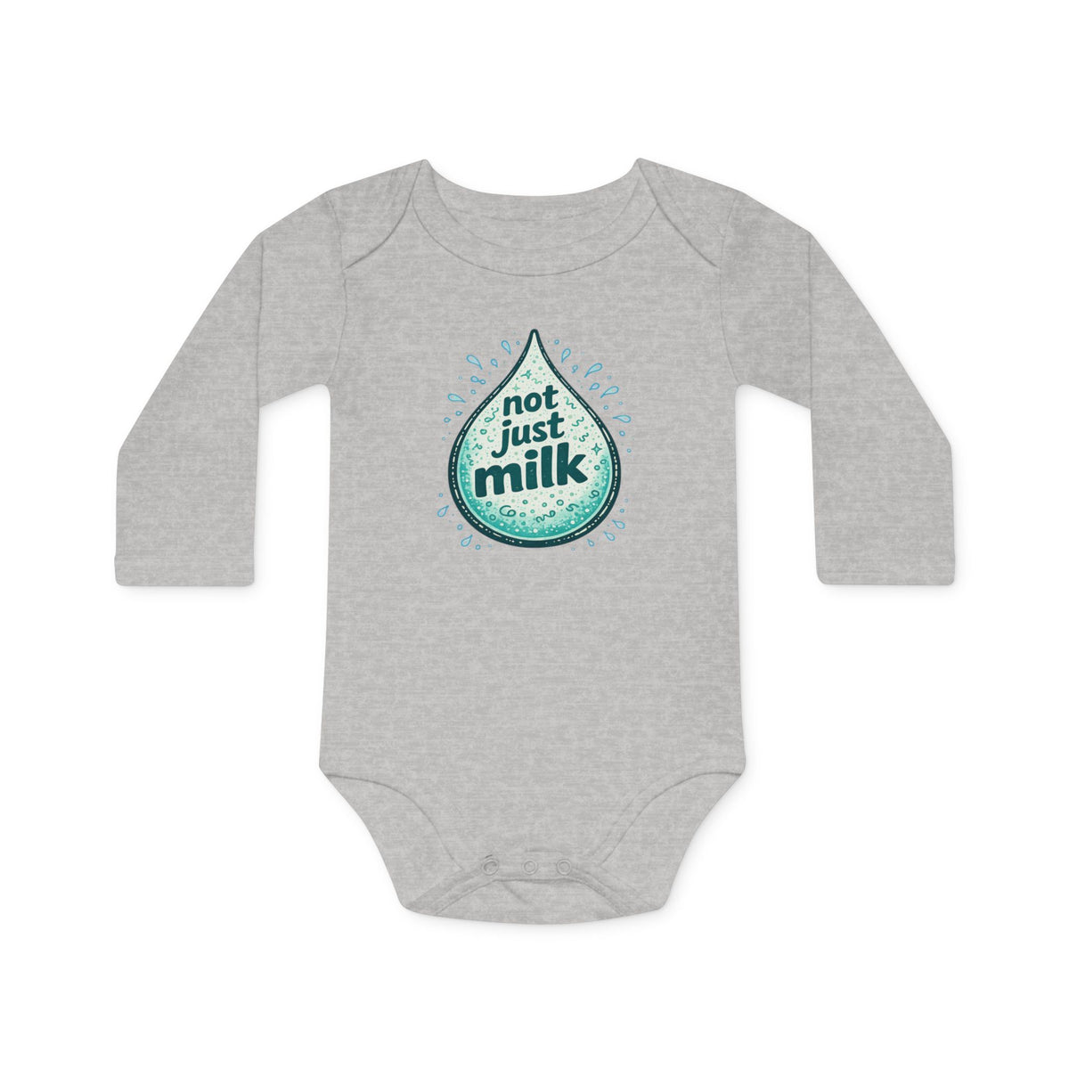 Organic Onesie - "Not Just Milk" Baby Long-Sleeve Organic Bodysuit