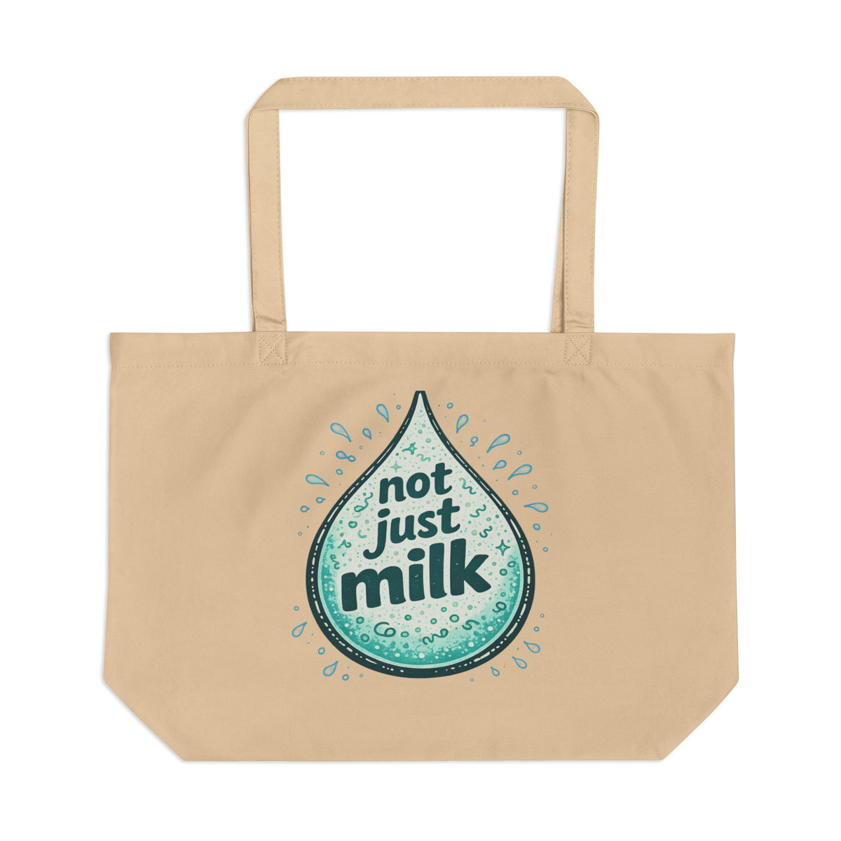 Large Eco Tote — “Not Just Milk” Vegan Reusable Grocery Bag