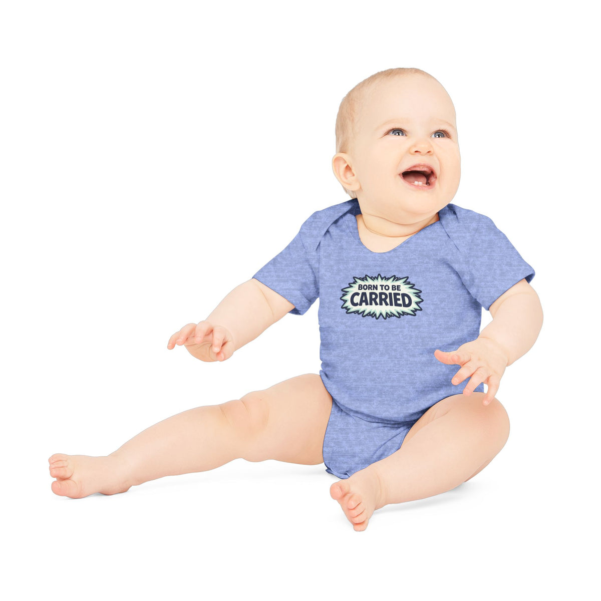 Born to Be Carried Baby Bodysuit — Organic Short Sleeve Infant Onesie