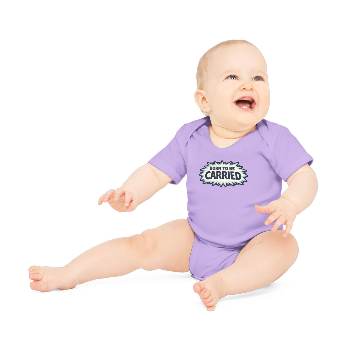 Born to Be Carried Baby Bodysuit — Organic Short Sleeve Infant Onesie