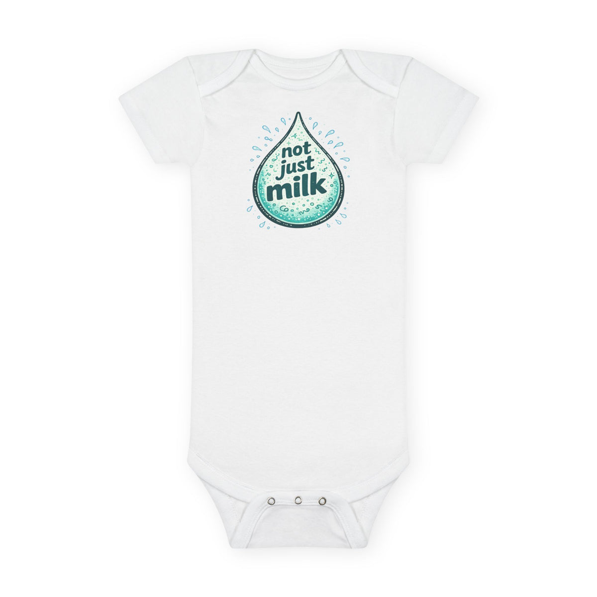 Organic Baby Onesie - "Not Just Milk" Organic Baby Bodysuit