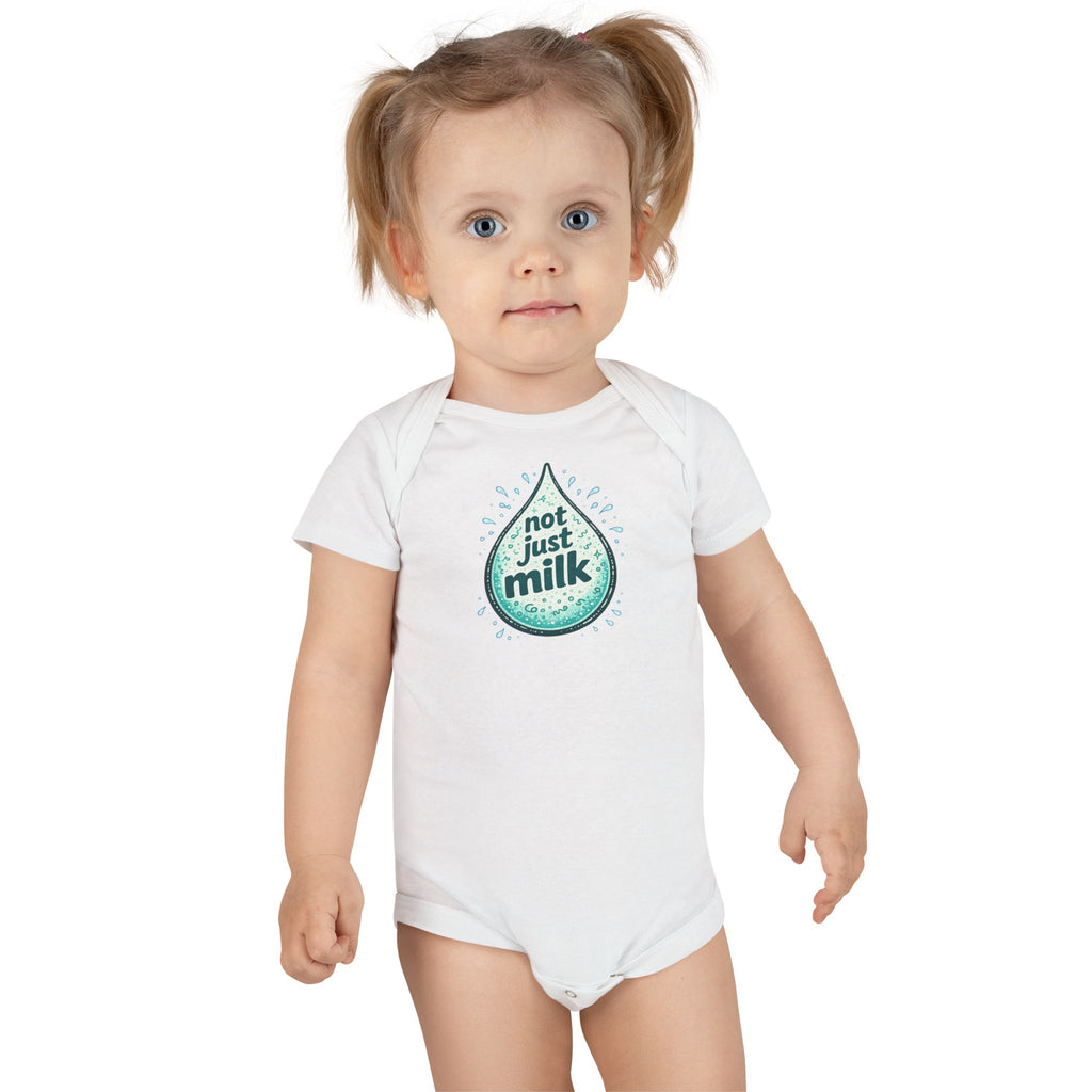 Organic Baby Onesie - "Not Just Milk" Organic Baby Bodysuit