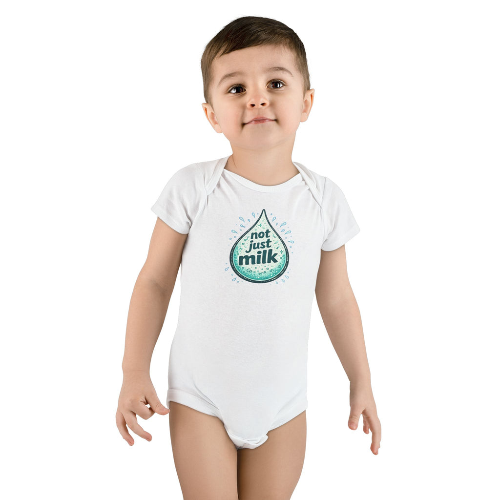 Organic Baby Onesie - "Not Just Milk" Organic Baby Bodysuit